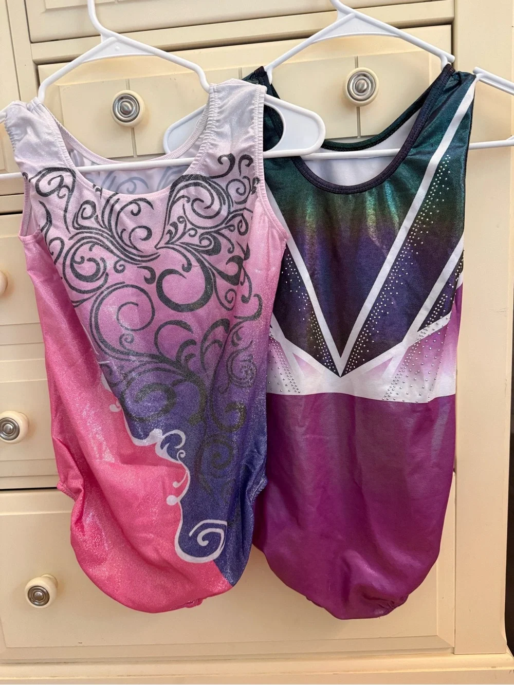 Girls XL 14 🤸 SPARKLE&tumble gymnastics leotards • 2 pack ✨